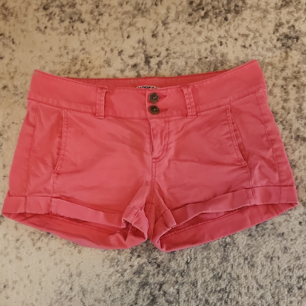 Express Coral Color Shorts